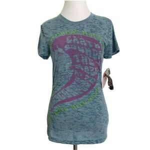 Burnout Short Sleeve Band Tee Rock N Roll Designer Summer NEW Fitted Rare M